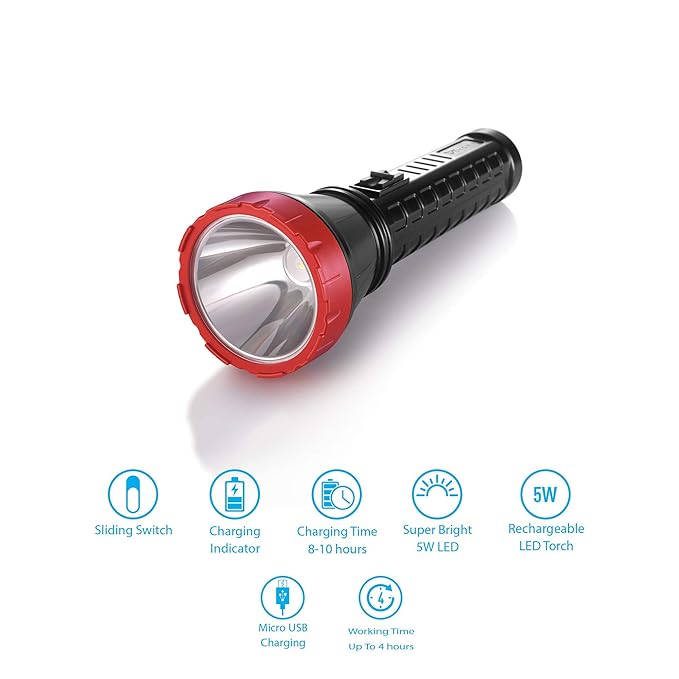 Syska Starlight 5W Micro USB Rechargeable Emergency Light with 2600mAh Built-in Power Bank (Black-Red & Black-green) Syska Starlight 5W Micro USB Rechargeable Emergency Light with 2600mAh Built-in Power Bank (Black-Red & Black-green)